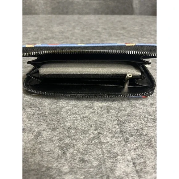 Disney Winnie the Pooh Wallet Womens Blue Zip Around 95 Years Anniversary Clutch - Picture 5 of 10